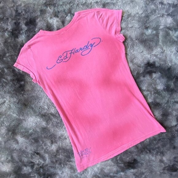 VTG Ed Hardy Battle Skull Airbrush Tee - Picture 4 of 10